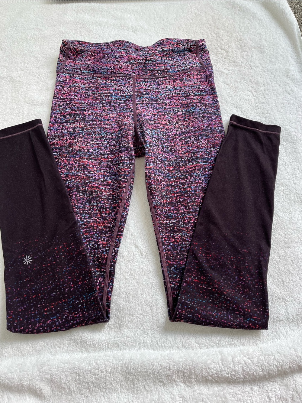 Athleta Girls Purple Multi-Dot Performance Leggings